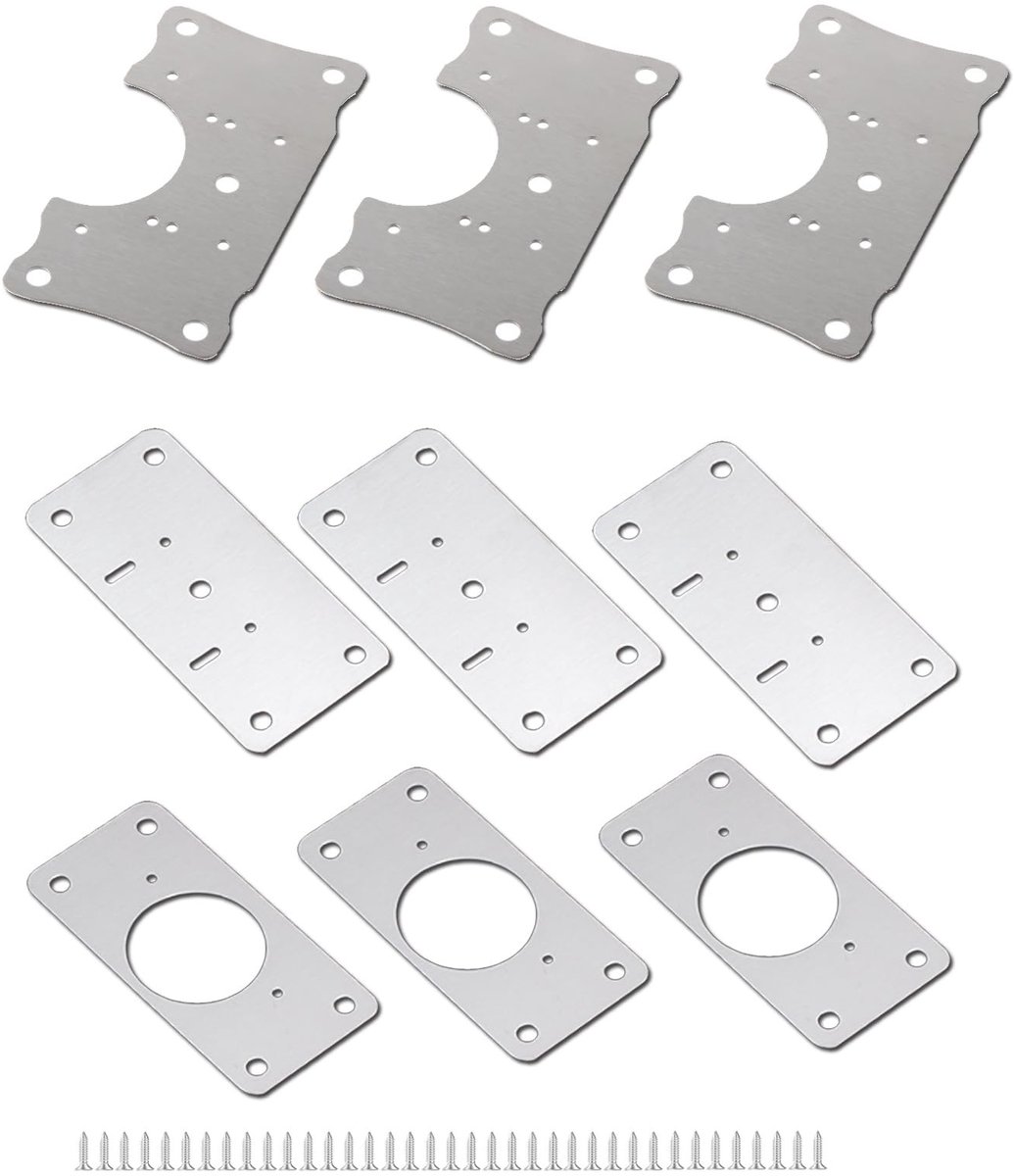Dailygoods - Dailygoody - Hinge Repair Plate - Duurzaam en veelzijdig - 9 stuks - Geschikt voor meubels - Voor ramen en kasten