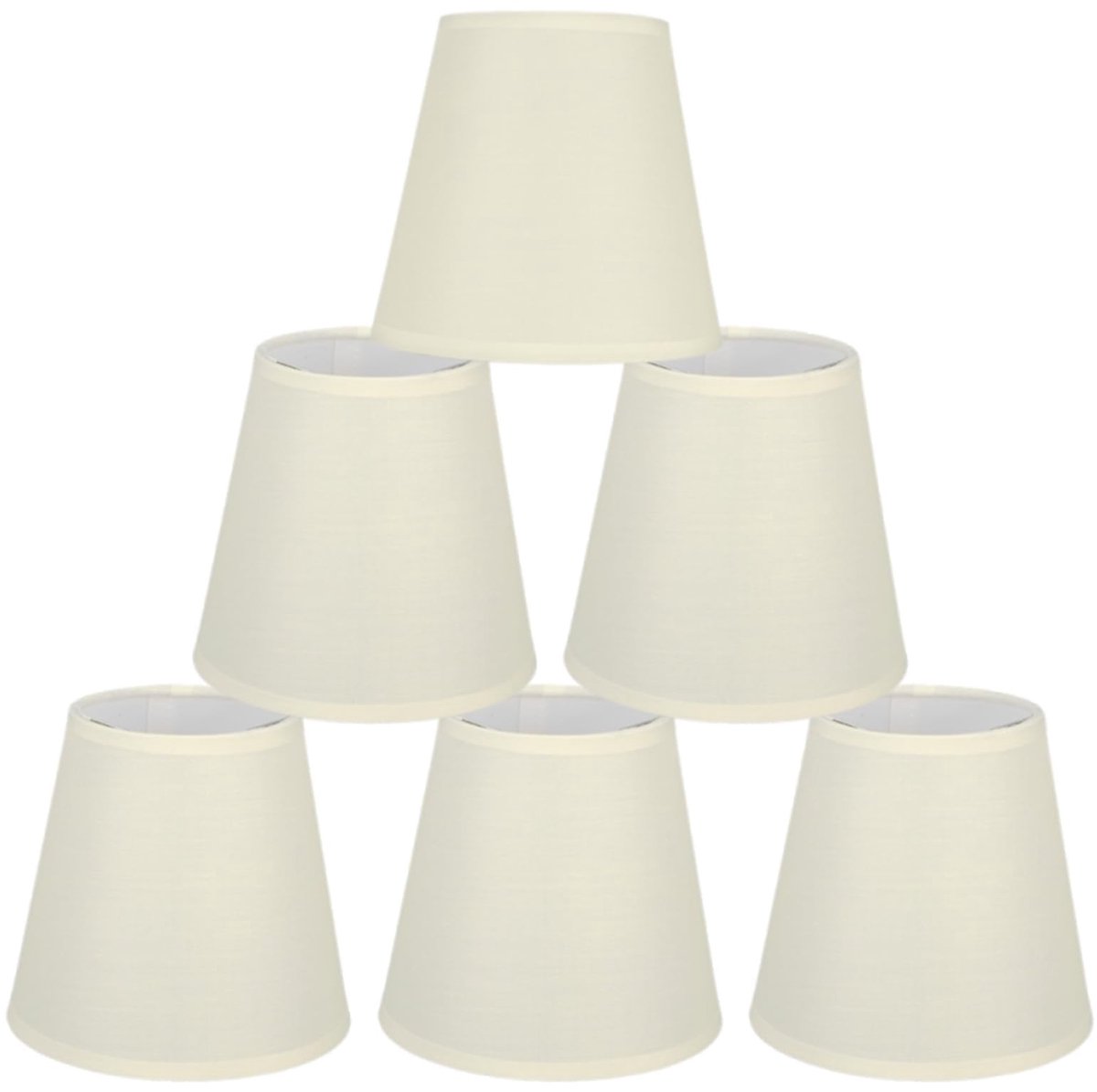 Dailygoods - Dailygoody - E14 Lampenkappen - 6 Stuks Stof Lampenkappen - Moderne Drum Lamp
