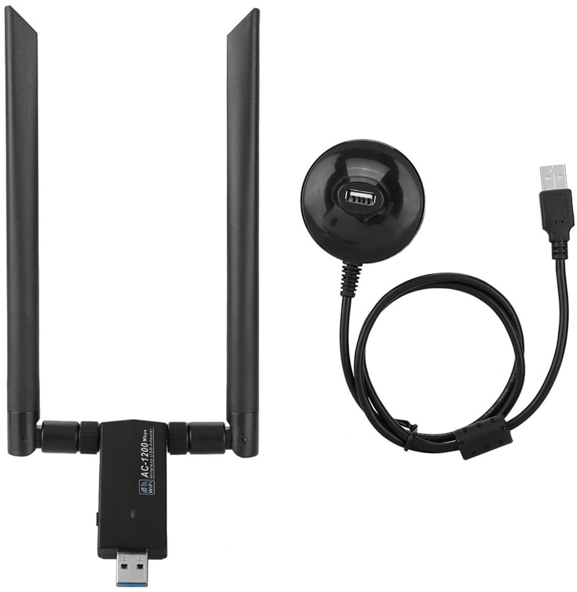 Dailygoods - Dailygoody - Draadloze USB Wifi-dongle - Dualband Adapter - Hoge snelheid - USB 2.0/3.0 - Ondersteunt WPA/WPA2/WEP - Geschikt voor OS X