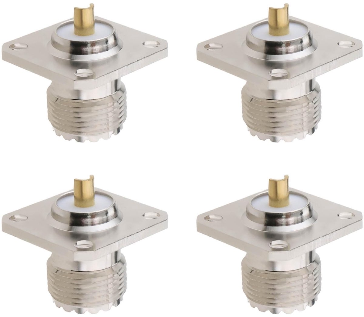 Dailygoods - Dailygoody - SO239 Connector - UHF Panel Socket - Compact ontwerp - 25x25mm - Coaxiale Kabel - Geschikt voor Antenne Draadloze LAN Apparatuur
