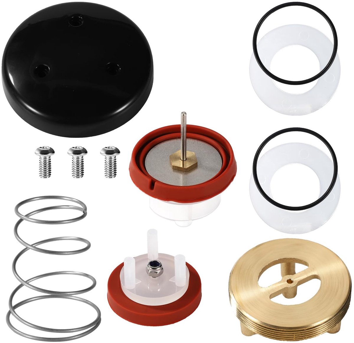 Dailygoods - Dailygoody - Reparatieset voor Drukvacuumbreker - 12-delige Set - Geschikt voor Diverse Maten - Geschikt voor Wilkins - Professioneel Onderhoud - Verv