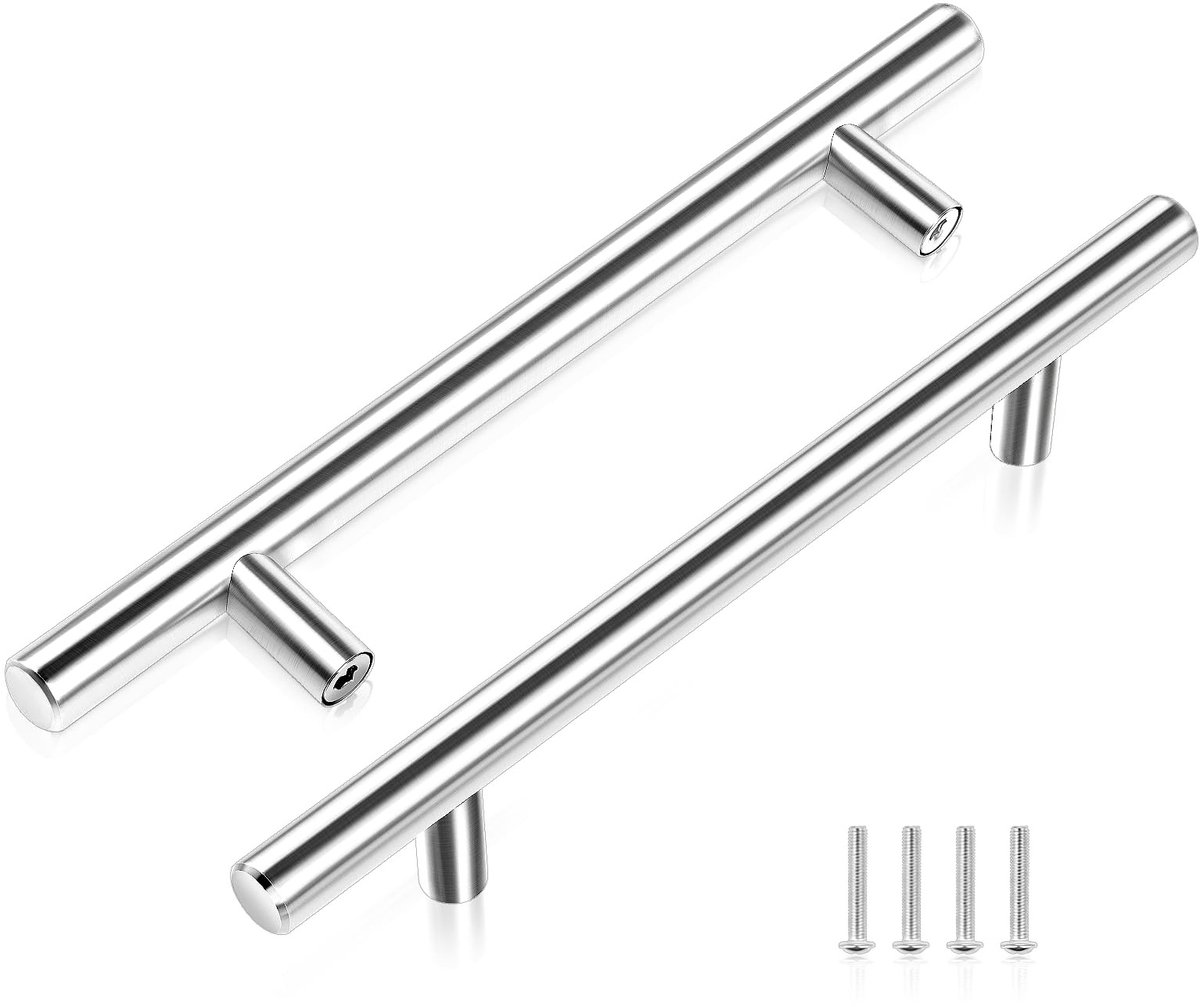 Elzusha - Keukenhandgrepen - Modern en eenvoudig - Zilver - Deurhandgrepen - Ideaal voor keukens en kasten - 2 stuks