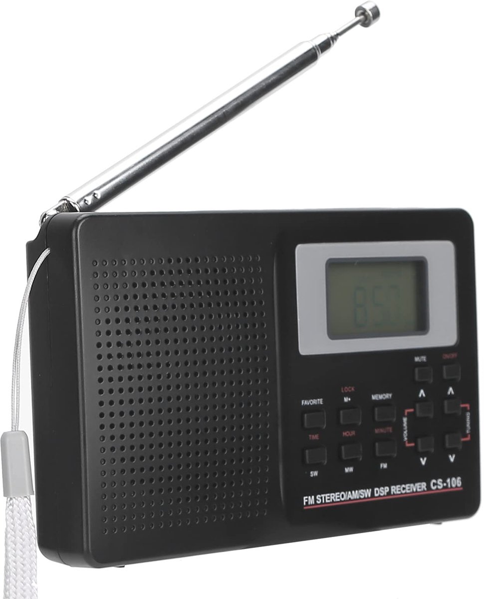 Dailygoods - Dailygoody - Draagbare radio - FM AM SW Ontvanger - Compact formaat - Wereldwijde uitzending - Ideaal voor nieuws en entertainment - Geschikt voor ond...
