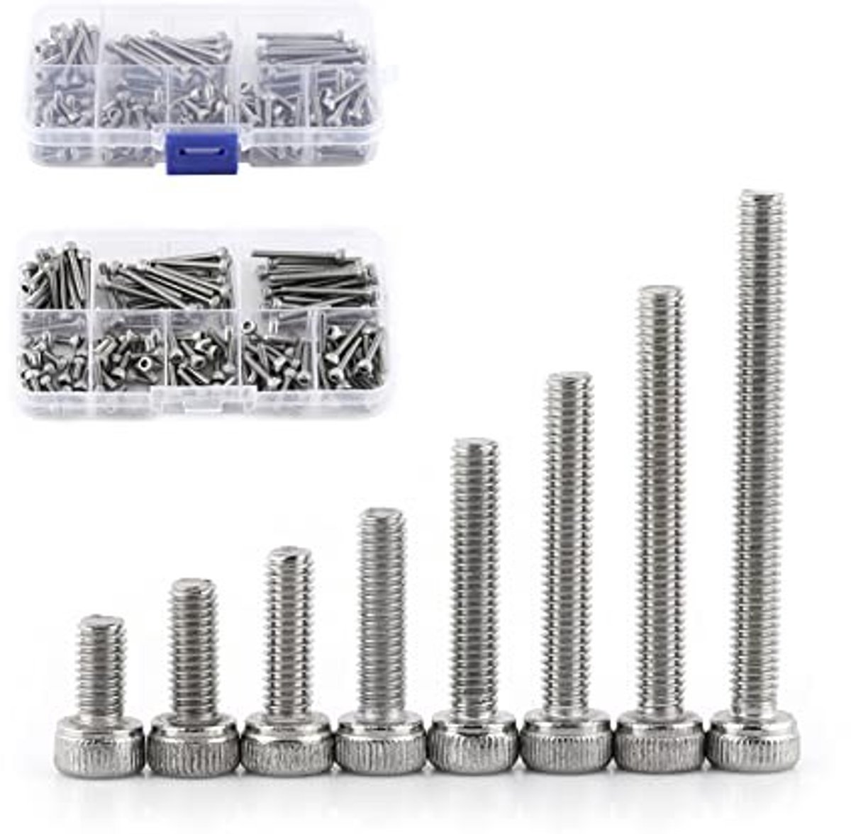 Dailygoods - Dailygoody - Schroefset - M3 Hex Schroeven - 160 Stuks - 6-30 mm - Hoogwaardige Bevestiging - Ideaal voor Doe-Het-Zelf Projecten - Kleur
