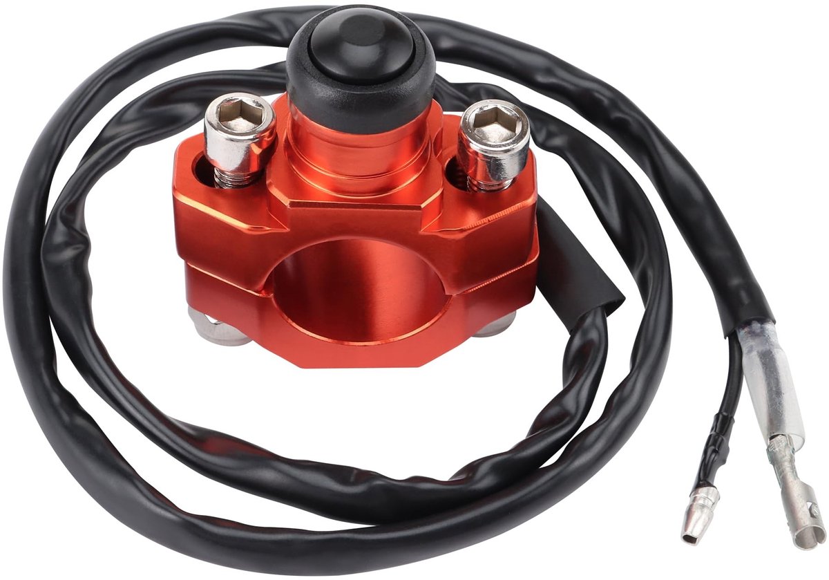 Dailygoods - Dailygoody - Stuur - Kill Stop Switch - Eenvoudig te installeren - Oranje - Vervanging voor Dirt Bike - Geschikt voor YZ250 YZ450 WR250 WR450