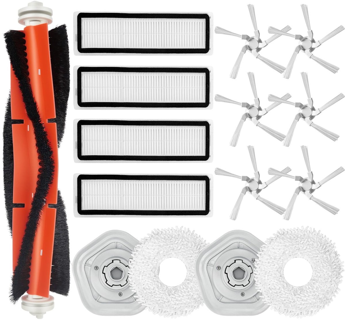 Dailygoods - Dailygoody - Hoofdzijborstel - Vervangende Mop Doek - Hoogwaardige Kwaliteit - Geschikt voor Harde Vloeren - Robotic Stofzuiger - Duurzaam en Effectief