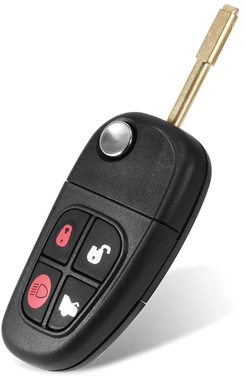 Dailygoods - Dailygoody - 433 MHz afstandsbediening - Klapsleutel - Eenvoudige installatie - Vervangend onderdeel - Geschikt voor Jaguar X-Type S-Type XJ - 4 t...
