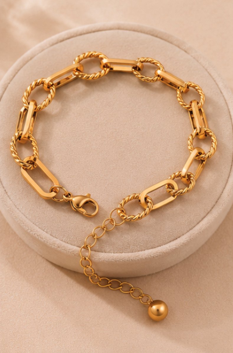 Armband - Goudkleurig- verguld - dames - Vrouwen - feest sieraden - verjaardag cadeau - cadeau - vakantie