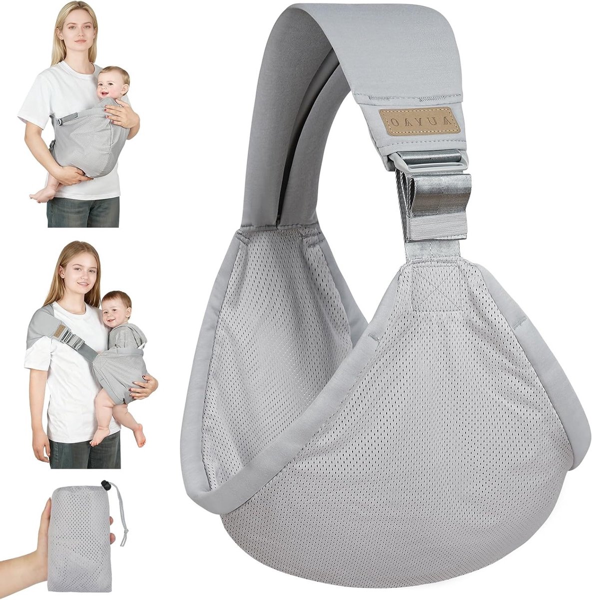 Verstelbare Draagzak voor Baby's - Ademend en Multifunctioneel - Geschikt voor Pasgeborenen tot 20 kg en Peuters tot 36 Maanden