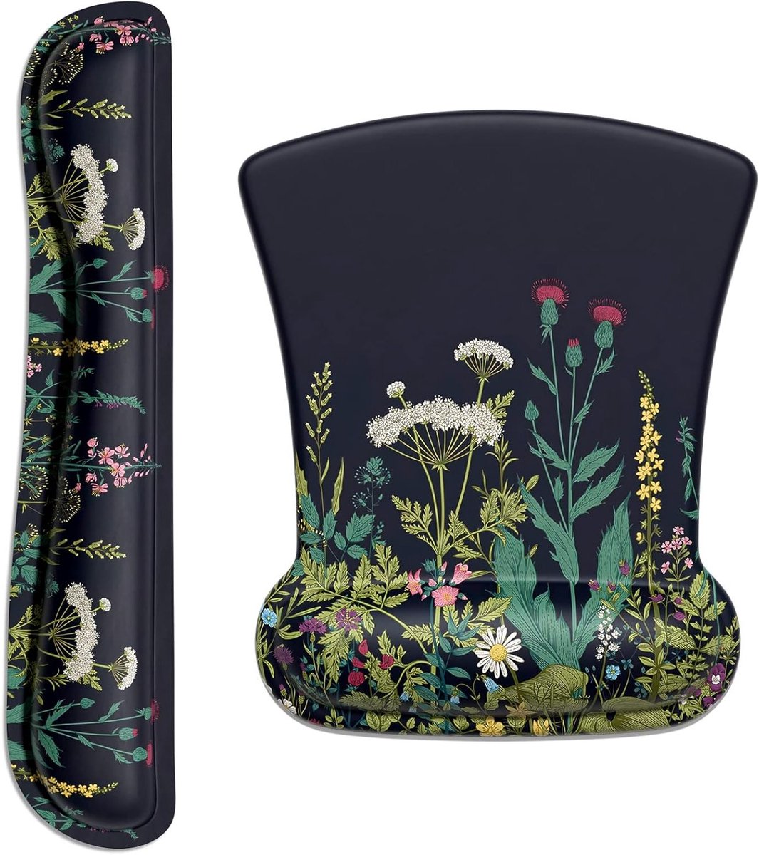 Ergonomische muismat met polssteun van traagschuim, antislip, ideaal voor gaming en kantoorwerk, pijnverlichting en comfortabel typen