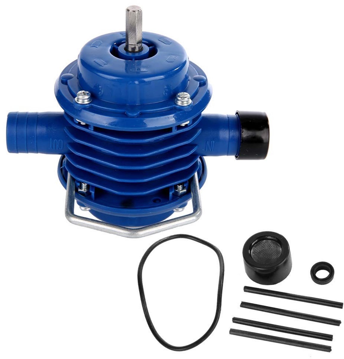 Dailygoods - Dailygoody - Boorpomp J137 - Hand Elektrische Boorpomp - Compact en duurzaam - Blauw - Mini Zelfaanzuigende Pomp - Geschikt voor Huis en Tuin - Waterpomp
