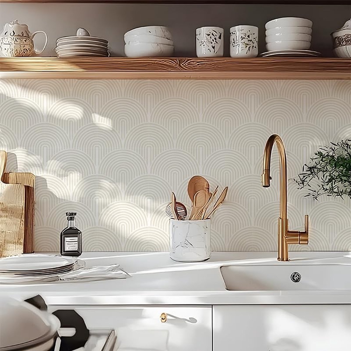 Dailygoods - Dailygoody - Tegel Stickers - Zelfklevende Stickers - Voor Badkamer en Keuken - Beige - Makkelijk aan te brengen - Hoogwaardige kwaliteit - Geschikt v...