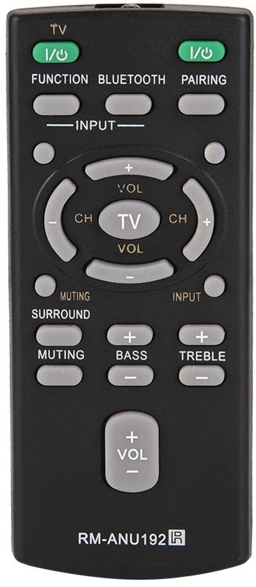 Dailygoods - Vervangende Afstandsbediening - Geschikt voor Soundbars - Zwart - CR2025 Knoopcel - 8 Meter Bereik - Compact en Lichtgewicht