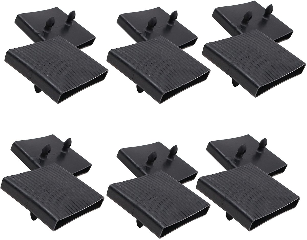 Dailygoods - Dailygoody - Bed Slat Centre Caps - Vervanging - Zwart - Kunststof Houders - 6 Stuks - Geschikt voor Enkele en Dubbele Bedden