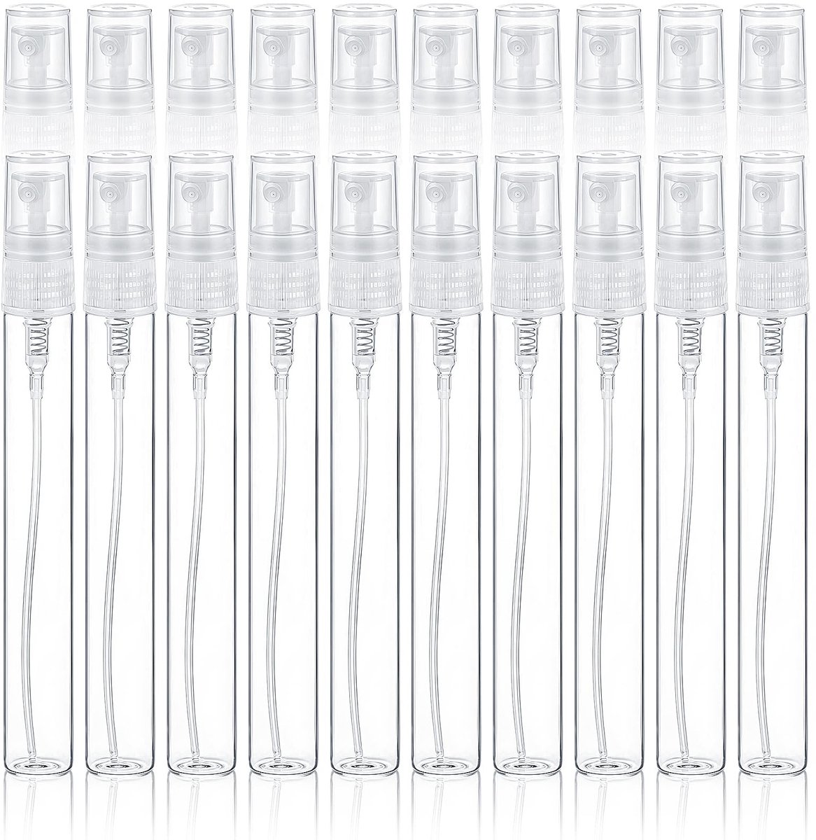 Dailygoods - Dailygoody - Mini Perfume Flesjes - Refillbare Spray Flacons - Compact Formaat - 10ml - Perfect voor Reizen - 20 Stuks