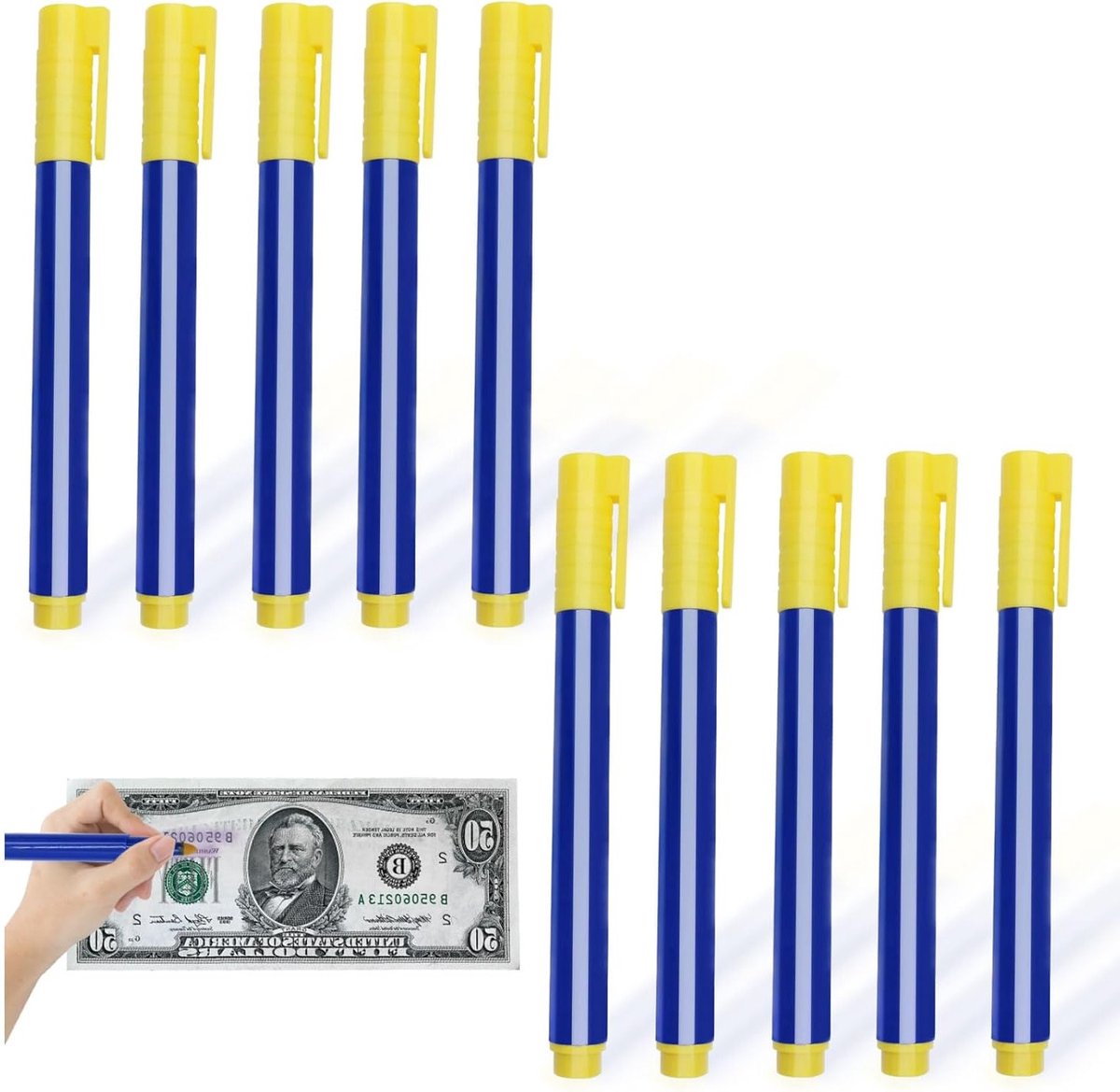 Nepgeld detectiepen voor bankbiljetten zoals dollar, euro, pond en yen - Betrouwbare tool voor het opsporen van vervalsingen