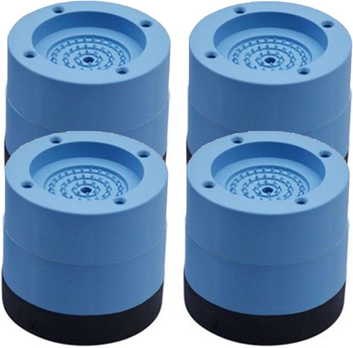 Trillingsdempers voor wasmachines en wasdrogers, 4 stuks, anti-trillingsvoeten, ruisonderdrukking, voetkussens, blauw, effectief en duurzaam