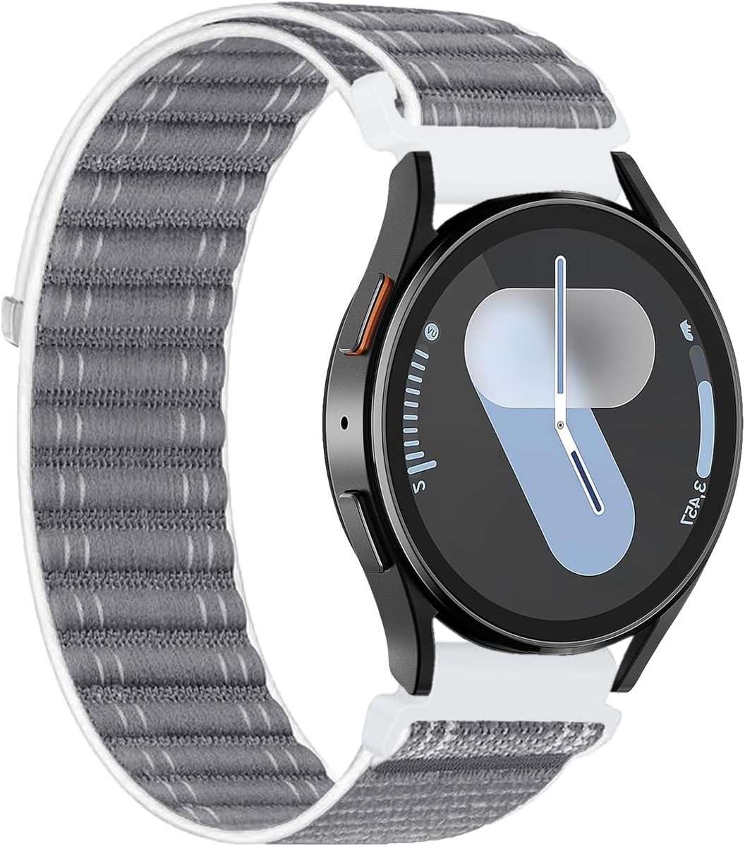 Nylon horlogeband 20mm voor Samsung Galaxy Watch 7/FE/6/5/4 - Sportieve en comfortabele vervangband, compatibel met Galaxy Watch 6 Classic/4 Classic/5 Pro/3 Active 2