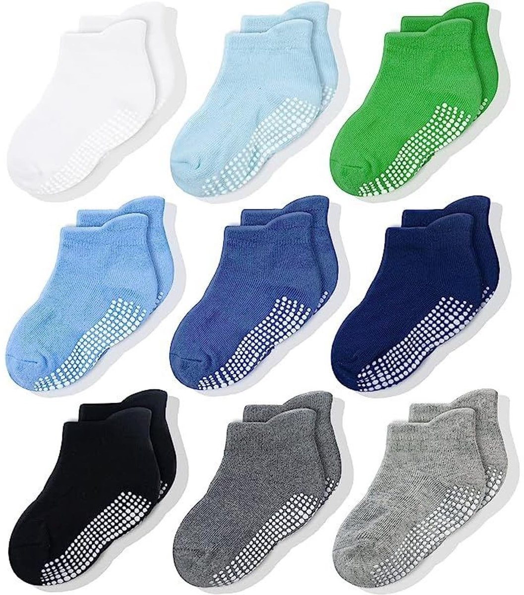 Dailygoods - Dailygoody - Antislip babysokken - Peutersokken - Zacht katoen - Multicolor - Grip sokken - Perfect voor peuters - 12-36 maanden