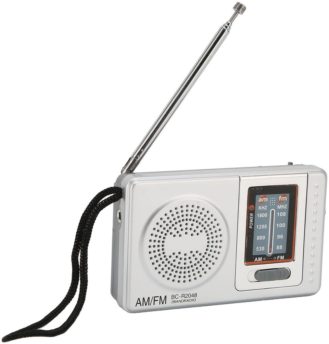 Dailygoods - Dailygoody - Draagbare radio - AM FM radio - Hoge kwaliteit luidspreker - Zilver Grijs - Persoonlijke radio - Geschikt voor thuis en onderweg - C