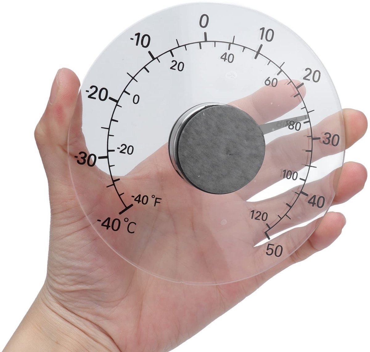 Dailygoods - Dailygoody - Tyenaza Buiten Thermometer | Waterdicht | Zelfklevend | 4.3 Inch Rond | Geen Batterij Nodig