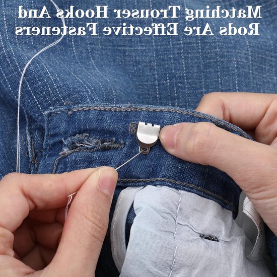 20 Paar Broekhaken met Oogsluiting voor Naaien, DIY Creaties en Accessoires voor Kleding — afbeelding 4