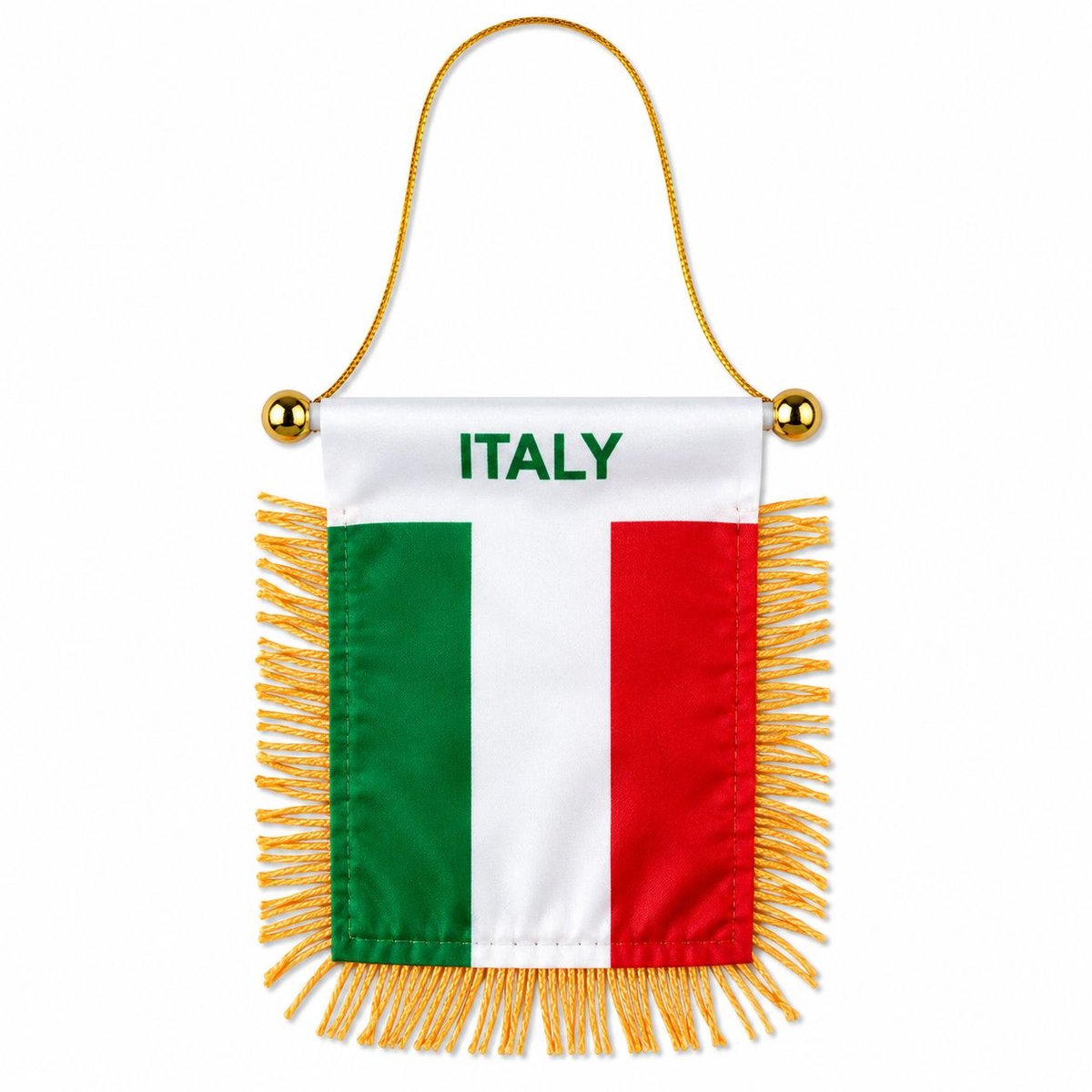 Cruva Vlagvaantje Italië - Vaandel Vlag - WK Voetbal 2026 - Autospiegel/Achteruitkijkspiegel Accesoire - Versiering - Nationaal elftal - Aanmoedigen