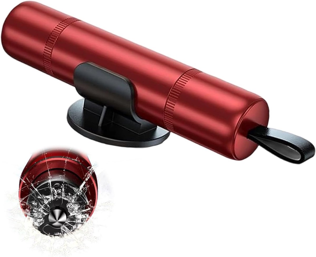 2-in-1 Noodhamer voor Auto met Veiligheidsgordelsnijder - Essentieel voor Veiligheid, Reddingstool en Noodhulp