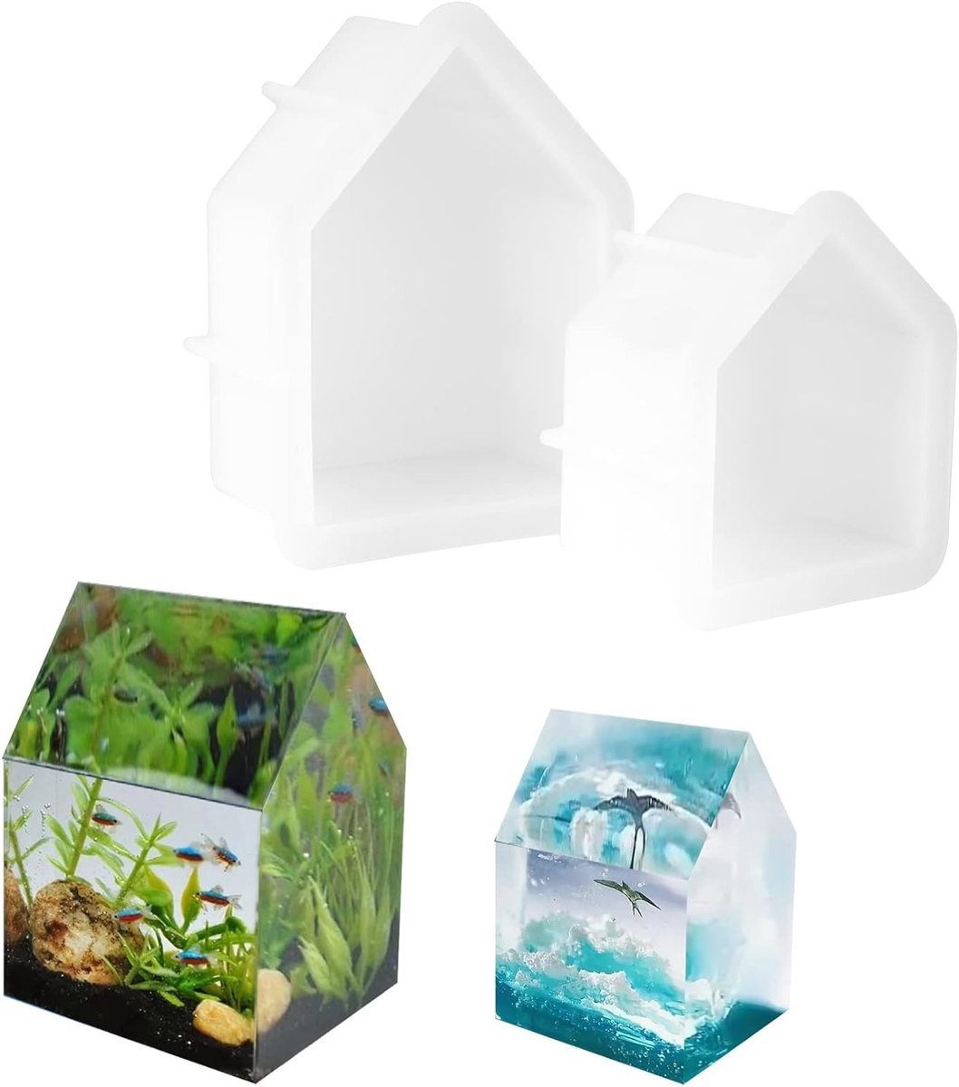 2 Stuks Siliconen Mallen voor Epoxyhars, Perfect voor Bloembehoud, DIY Kunst en Thuisdecoratie voor Beginners