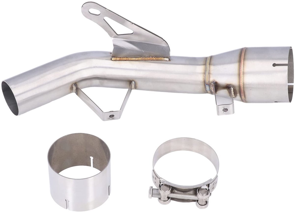 Dailygoods - Dailygoody - Uitlaat Midden Link Pijp - Roestvrij Staal - Hittebestendig - Vervanging voor Z900 2017-2021 - Perfecte prestatie - Motorfiets uitlaat