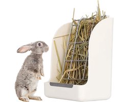 Hooiruif voor konijnen, hooiruip cavia's, hazen, hooien, hooien, konijnen, hamsterfeeder, draagbare hooiruip, voederwieg, houdt schoon, voor konijnen, cavia's, chinchillahamsters
