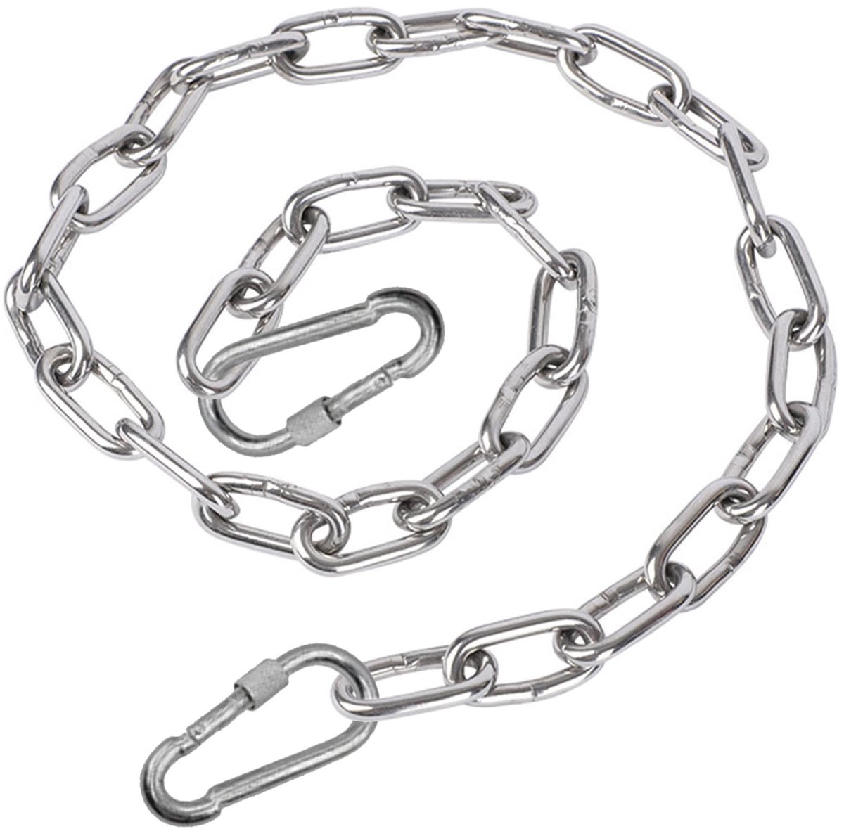 Dailygoods - Dailygoody - Gate Chain Lock - Veiligheidsketting - Metalen constructie - Zilveren kleur - Geschikt voor hek en poort - 100 cm lang - Ideaal voor buit...
