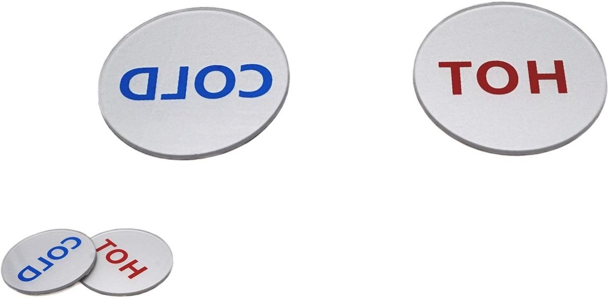 Koud- en warmwaterbestendige acrylhechting - 1 paar labels voor veelzijdig gebruik