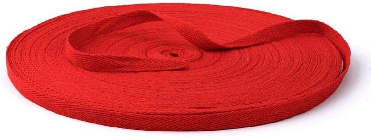50 Yard 10mm Katoenen Webbing - Herringbone Twill Tape voor Naaien, DIY Projecten en Cadeauverpakkingen