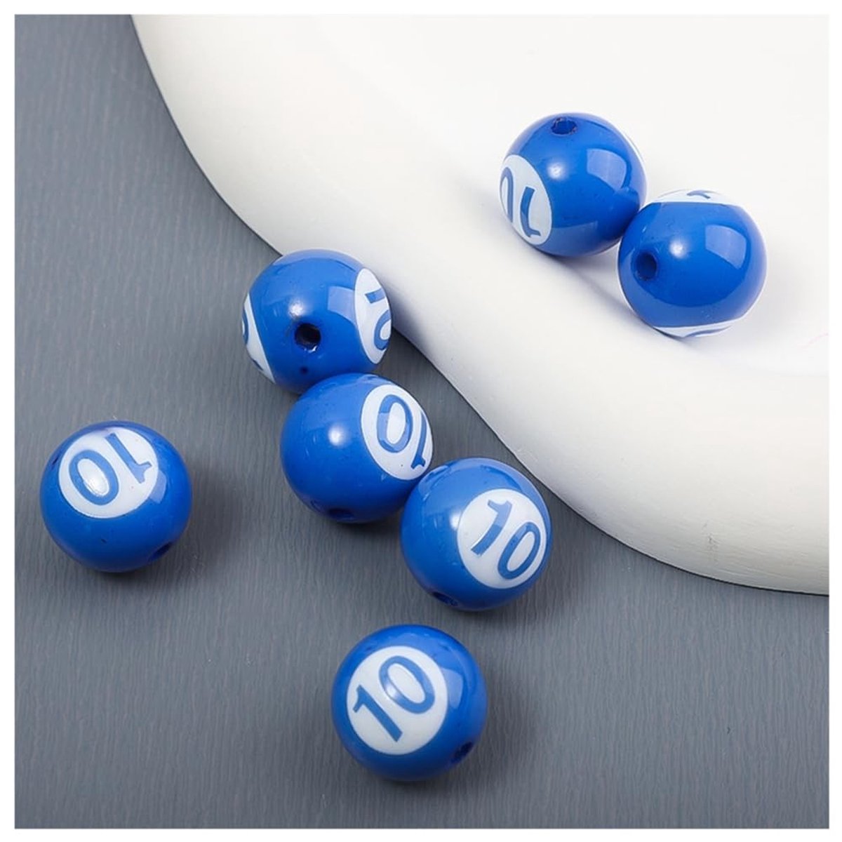 Dailygoody - Cijferkralen - Acrylkralen voor knutselen - 50 stuks - Kleurrijke kralen - Perfect voor DIY armbanden - 16 mm