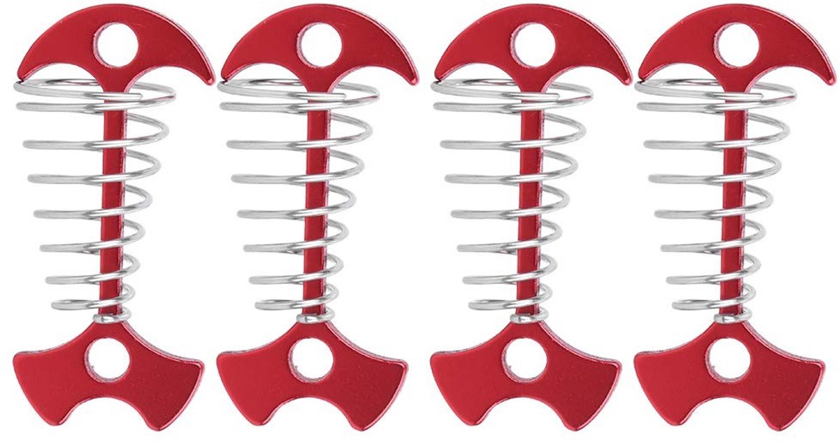 Dailygoods - Dailygoody - Rope Buckle Hook Ground Anchor Pegs - Duurzaam - Aluminiumlegering - Lichtgewicht - Ideaal voor camping - Herbruikbaar en gemakkelijk sch