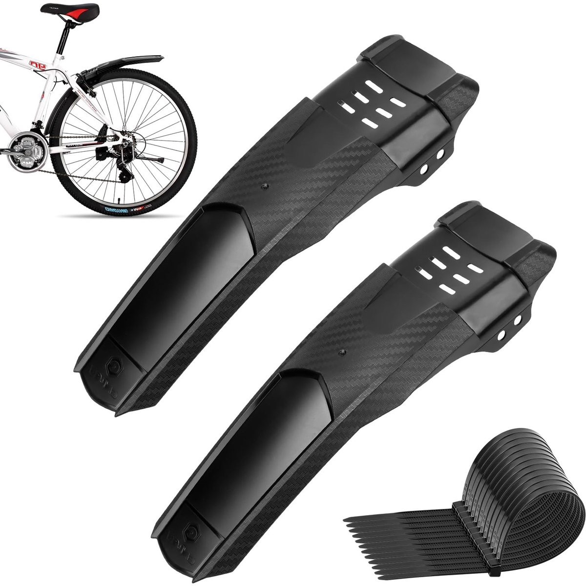 Dailygoods - Set van 2 Spatborden voor Mountainbikes, Duurzaam en Lichtgewicht