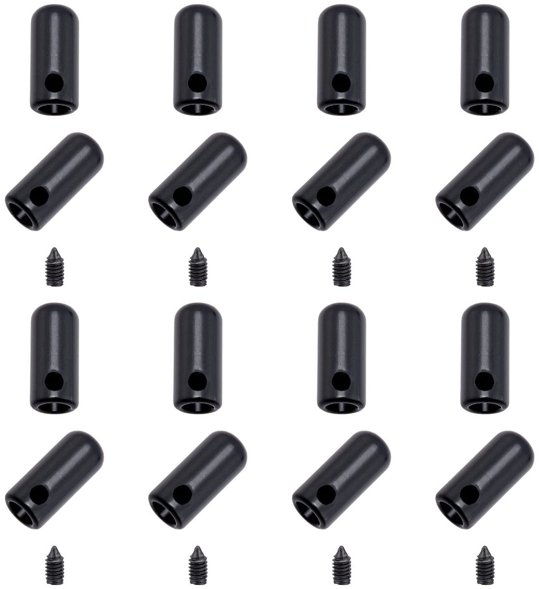 Dailygoody - Schoenveters Aglets - Schoenaccessoires - Zwart - Vervangende Tips - Geschikt voor Sneakers - 30 Sets
