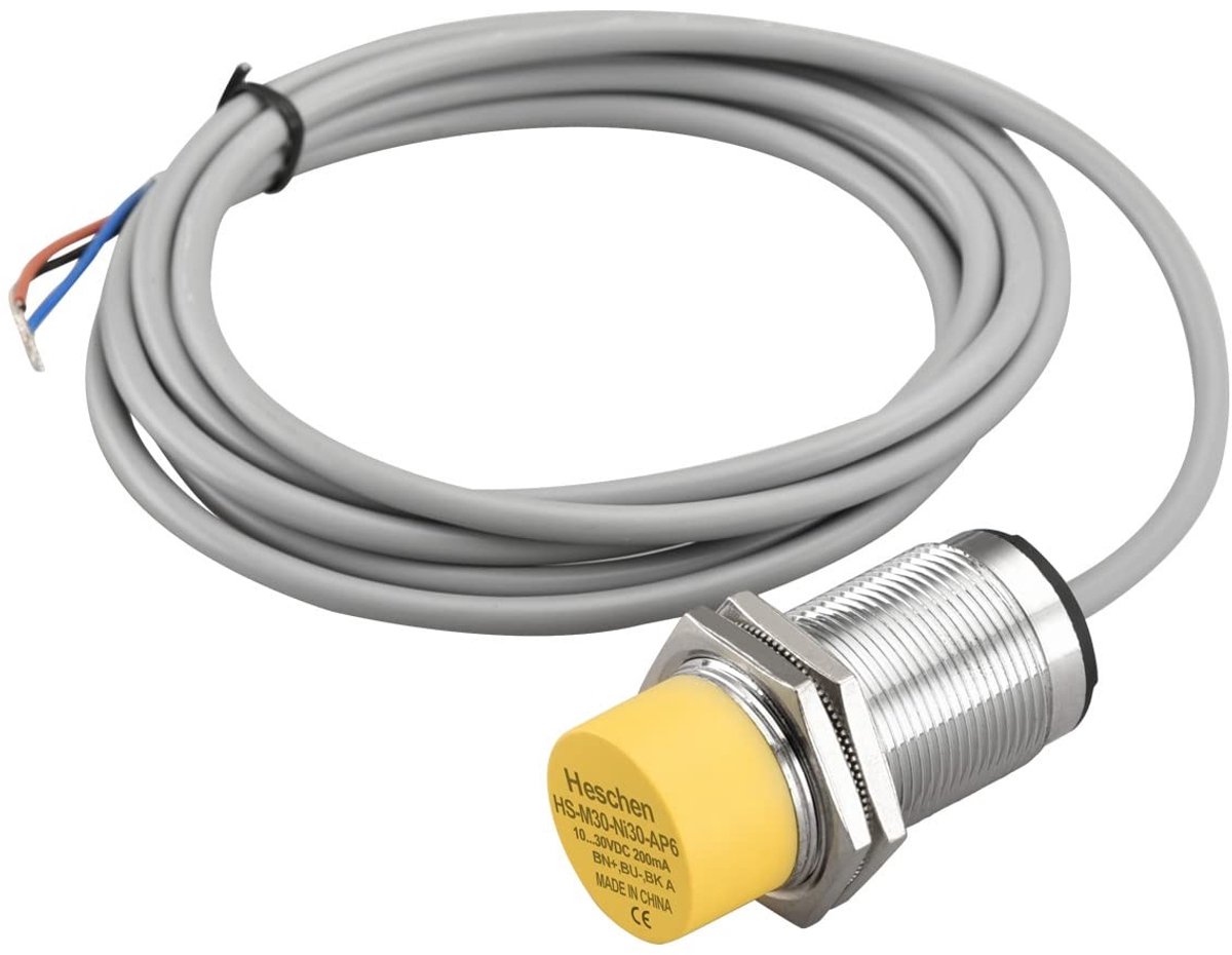 Dailygoody - Inductieve Nabijheidssensor - 30mm Cilindrisch - DC10-30V - Normaal Open - Magnetisch Metaal - Voor Automatisering - HS-M30-Ni30-AP6