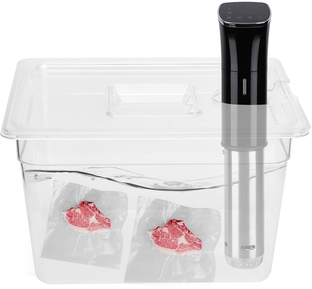 Dailygoody - Opvouwbare Sous Vide Container - 11L Capaciteit - Duurzaam en Energiezuinig - Wit - Ideaal voor Grote Maaltijden - Inclusief Deksel en Ka...