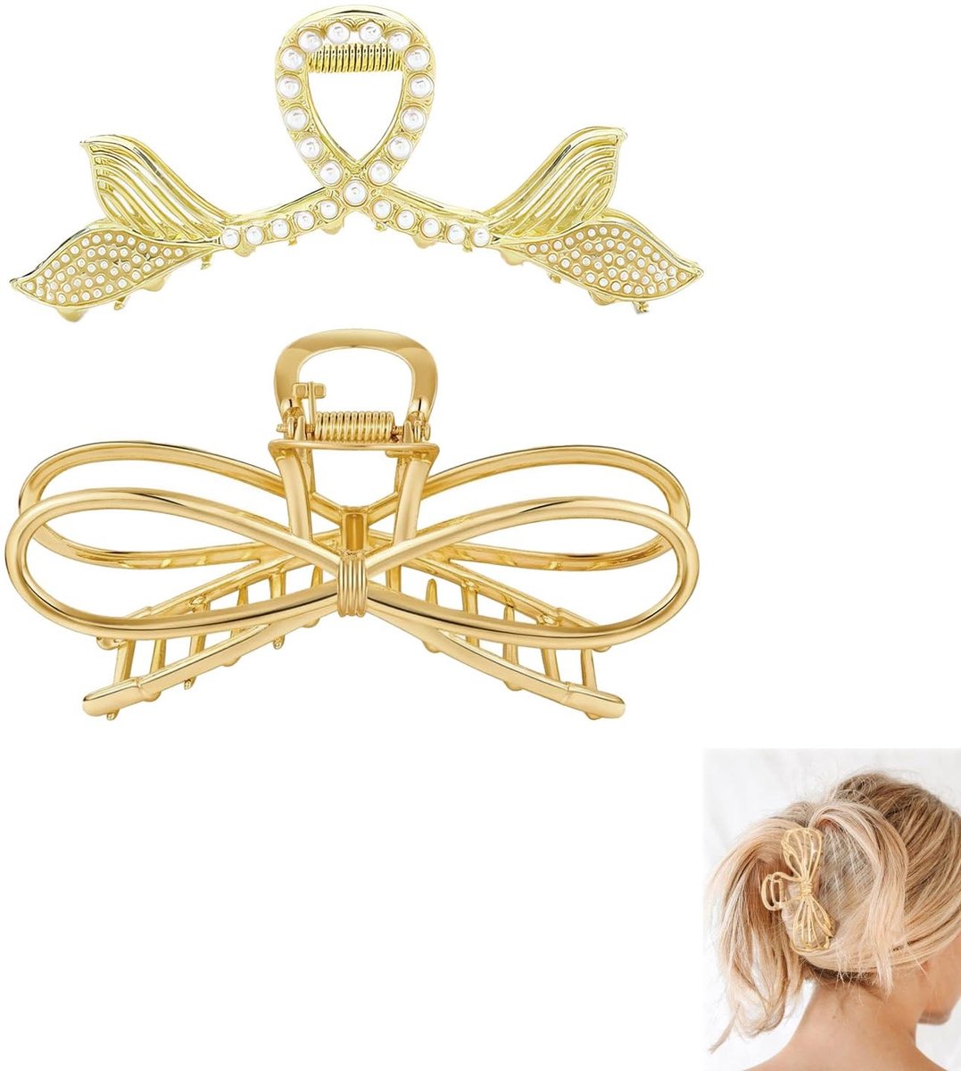 Dailygoody - Grote Metalen Haarspelden - Antislip - Sterke Grip - Elegante Accessoires - Voor Vrouwen en Meisjes - Modieus Haaraccessoire