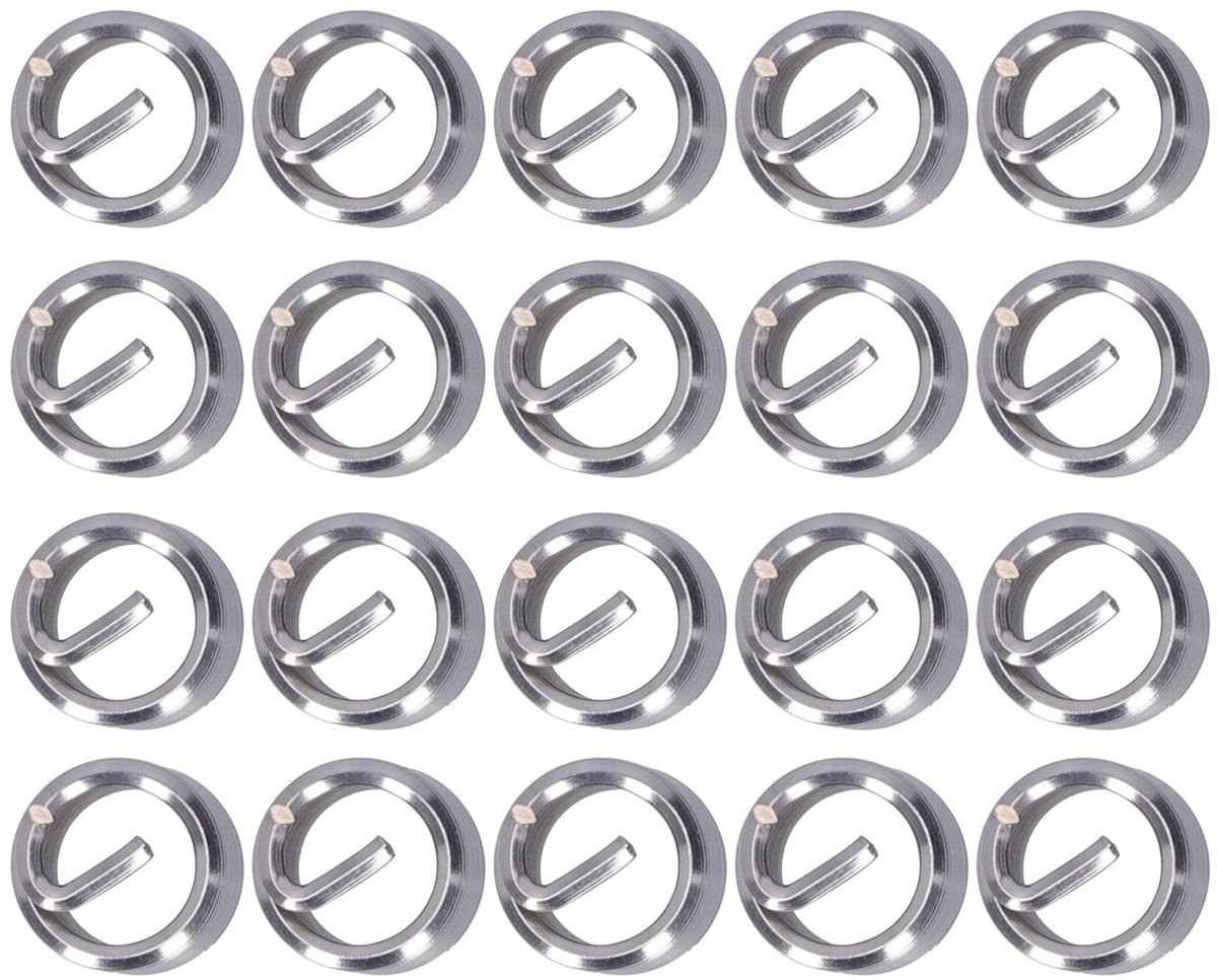 Dailygoods - Dailygoody - Draad Reparatie - Draad Schroefdraad Insert - Professioneel en Duurzaam - 20 Stuks - Accessoires voor Draadverbindingen - Geschikt voor D