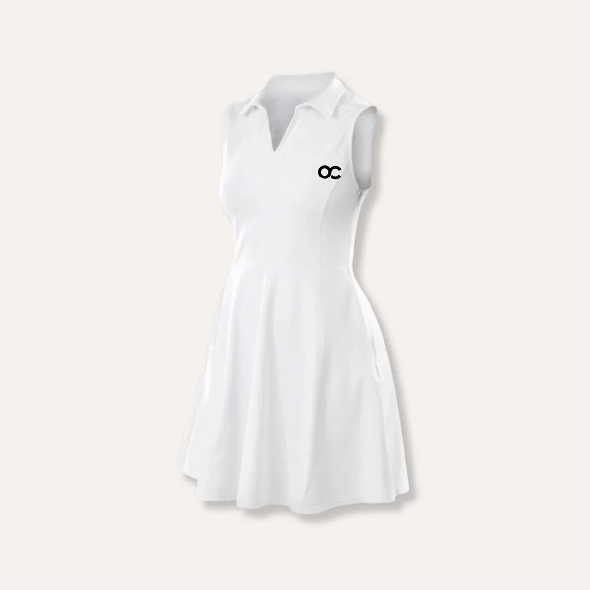 Oncourt Teamwear Dress – Oncourt Teamwear Jurk – Tennisjurk – Padeljurk – Wit – Dames – Vrouwen - Maat S