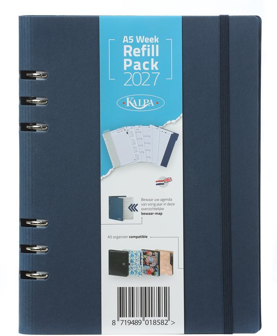 Filofax navulling organizer personal - Week op twee pagina's 2026