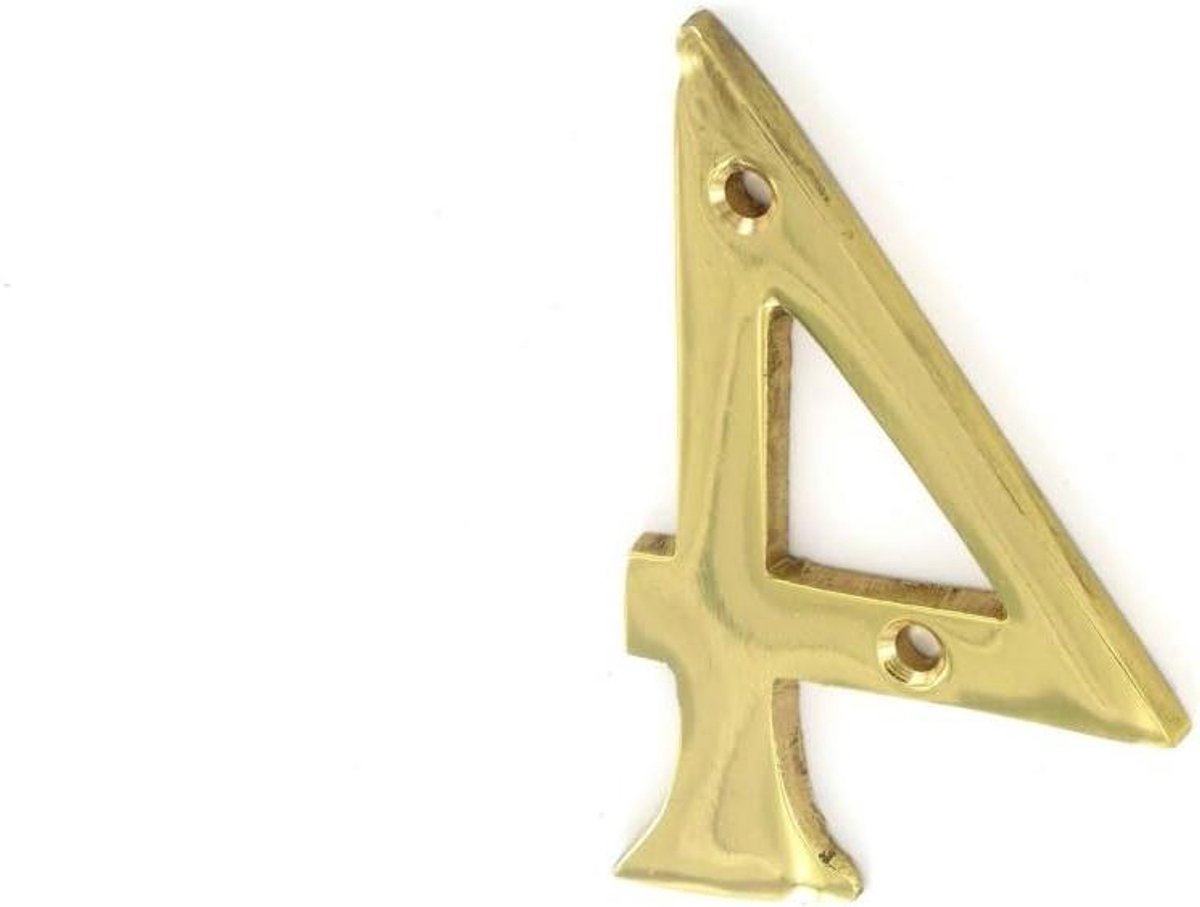 Huisnummer - Nummerplaat - Huis Identificatie - Eenvoudig te monteren - 75mm - Goud