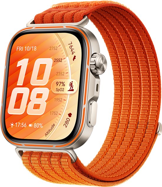HUAWEI WATCH FIT 5 PRO- Oranje - Premium ontwerp - Geavanceerde outdoor workout mogelijkheden - Professioneel gezondheidsmonitoring met TruSense - Compatibel met iOS & Android