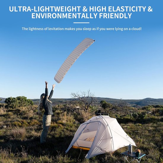 Luchtmatras - Slaapmat Isomat - Kamperen Trekking - Ergonomisch 3.5cm Dik - 185x55 cm - Grijs van Merkloos — afbeelding 3