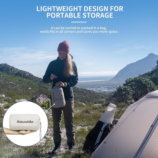 Luchtmatras - Slaapmat Isomat - Kamperen Trekking - Ergonomisch 3.5cm Dik - 185x55 cm - Grijs van Merkloos — afbeelding 4