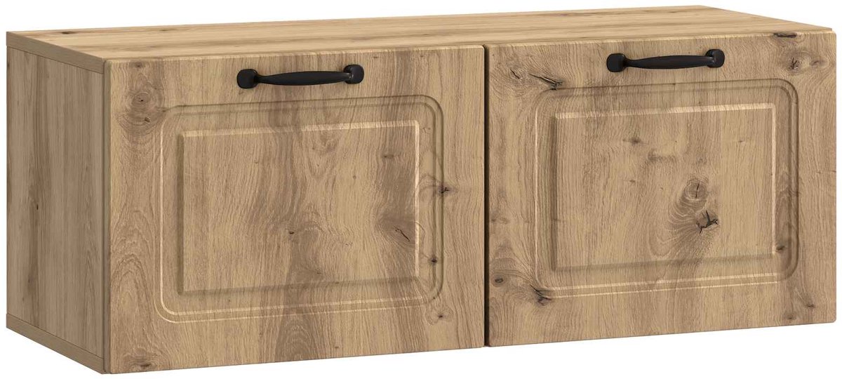 vidaXL - Wandmontage - TV-kast - 78,5 - x - 31 - x - 30 - cm - Artisanaal - eiken
