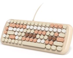 Mechanisch Toetsenbord – Compact Toetsenbord – Productief Werken – 84 Toetsen Ontwerp – Niet gespecificeerd – Melkthee